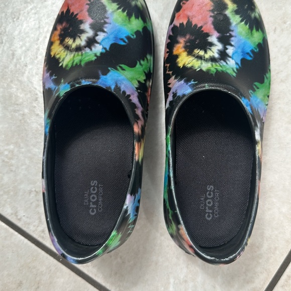 Crocs Neria Pro II Graphic Slip‎ Resistant Clog Black Tie-Dye - Picture 6 of 11